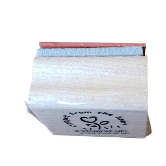 Stampin Up Tulip Stamping From the Heart Phrase Wood Mounted Rubber Stamp - Picture 4 of 8